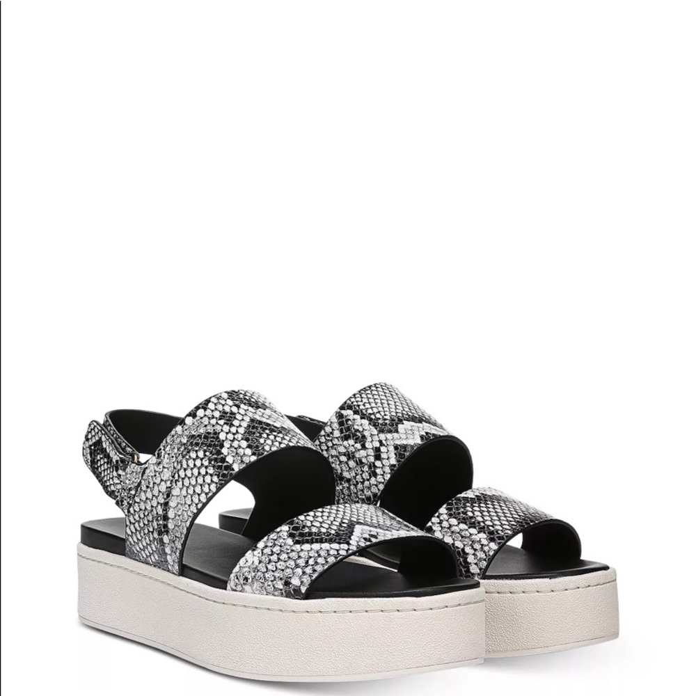 Vince Platform Sandal Snake Print Size 9